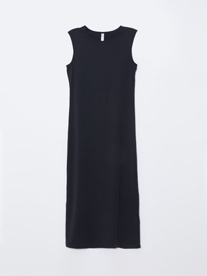 Lc Waikiki Yeni Sezon Kadın Bisiklet Yaka Düz Elbise Astarı