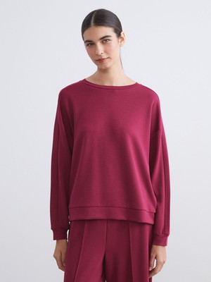 Lc Waikiki Yeni Sezon Bisiklet Yaka Oversize Kadın Pijama Üstü