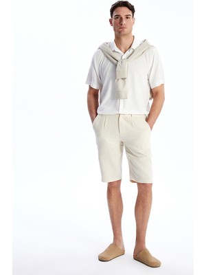 Lc Waikiki Yeni Sezon Standart Kalıp Keten Karışımlı Erkek Şort
