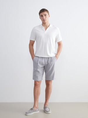 Lc Waikiki Yeni Sezon Standart Kalıp Keten Karışımlı Erkek Şort