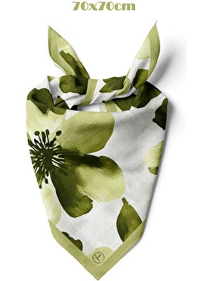 Linen Bloom Desen 70*70CM Bandana/fular