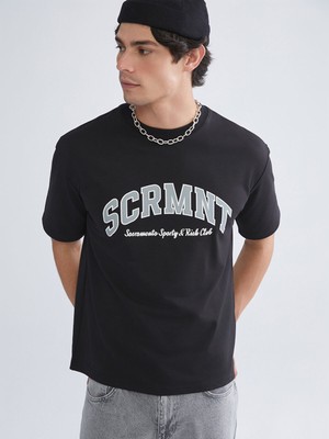 Lc Waikiki Yeni Sezon Bisiklet Yaka Kısa Kollu Baskılı Erkek Sweatshirt