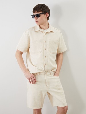 Lc Waikiki Yeni Sezon Rahat Kalıp Kısa Kollu Erkek Jean Gömlek