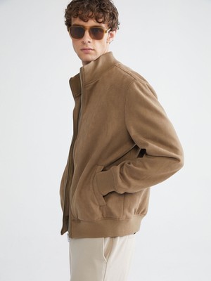 Lc Waikiki Yeni Sezon Standart Kalıp Dik Yaka Süet Erkek Mont