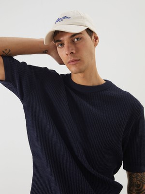 Lc Waikiki Yeni Sezon Bisiklet Yaka Kısa Kollu Erkek Dokulu Triko Kazak