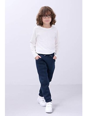 Perendi Unisex Çocuk Eşofman Altı Pamuklu Lastikli Özellikli İlkbahar - Sonbahar Lacivert