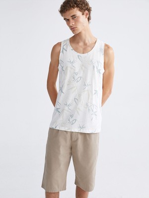 Lc Waikiki Yeni Sezon Bisiklet Yaka Baskılı Erkek Kolsuz Tişört