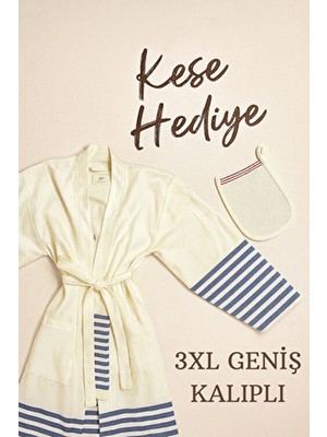 Tezgah Dokuma %100 Pamuk Peştemal Lüks Oversize Bornoz (Ürünümüz Oldukça Geniş Kalıplıdır )