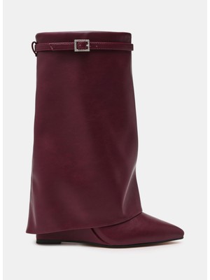 Steve Madden Koyu Bordo Kadın Çizme Shocker