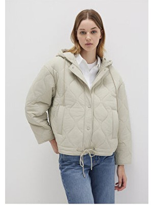 Kapitone Beli Bağcıklı Yeşil Ceket Oversize / Geniş Kesim 1110323-70146