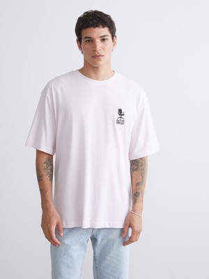 Lc Waikiki Yeni Sezon Bisiklet Yaka Baskılı Penye Erkek Tişört