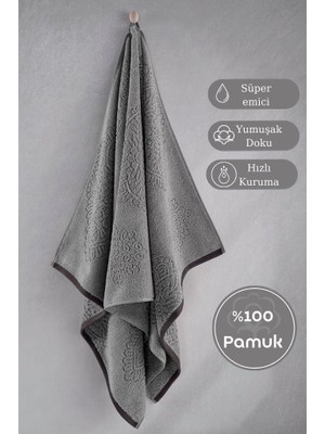 Pamuk Tekli Havlu Jakarlı Karna Premıum Vance - 50 x 90