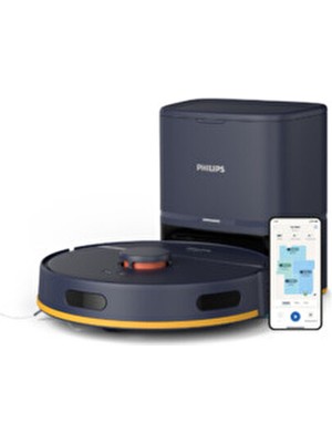 Philips 2000 Serisi Robot Süpürge Lacivert XU2100/15 Islak ve Kuru Temizlik ile Otomatik Boşaltma Özelliği