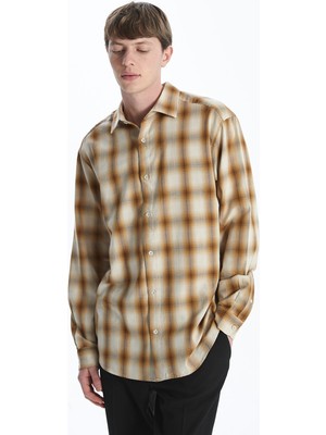 Lc Waikiki Yeni Sezon Regular Fit Uzun Kollu Ekose Gabardin Erkek Gömlek