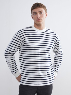Lc Waikiki Yeni Sezon Çizgili Uzun Kollu Erkek Sweatshirt