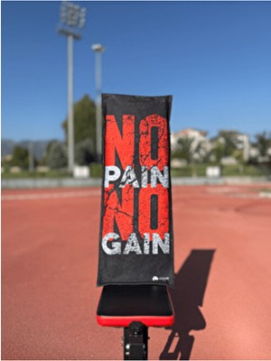 Pamuklu Yeni Nesil Fitness Spor Havlusu-Dijital Baskılı-Hızlı Kuruyan Mikrofiber| No Pain No Gain