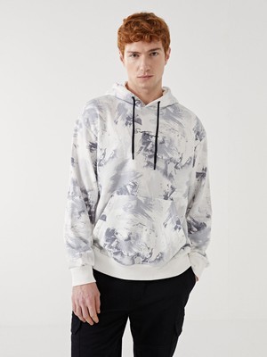 Lc Waikiki Yeni Sezon Uzun Kollu Baskılı Erkek Kalın Hoodie