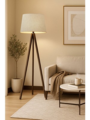 Ceviz Dora Bej Ahşap Lambader