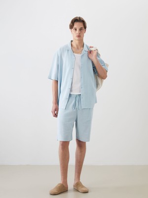 Lc Waikiki Yeni Sezon Rahat Kalıp Keten Görünümlü Erkek Şort