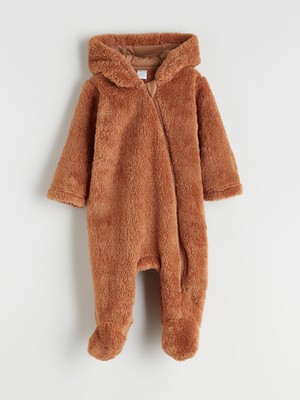 Lc Waikiki Yeni Sezon Kapüşonlu Erkek Bebek Pelüş Tulum