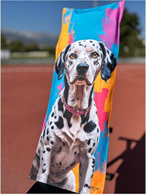 Pamuklu Yeni Nesil Fitness Spor Havlusu - Dijital Baskılı - Hızlı Kuruyan Mikrofiber | Dog