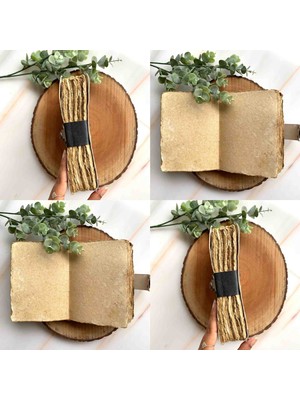 Antik Mısır Papirüs Defter Özel Desenli Deri Kapaklı, Vintage Tarihi Tasarım, Koleksiyonluk & Şık Hediye Seçeneği Sınırlı Üretim