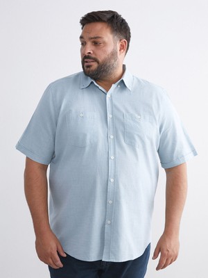 Lc Waikiki Yeni Sezon Büyük Beden Regular Fit Kısa Kollu Erkek Gömlek