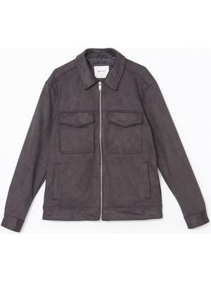 Lc Waikiki Yeni Sezon Slim Fit Gömlek Yaka Süet Erkek Ceket