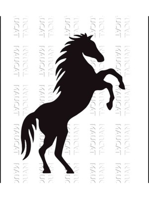 Şaha Kalkmış At Sticker Araç Araba Duvar