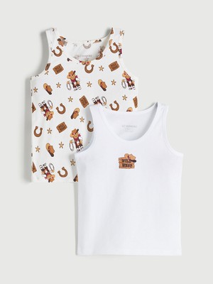 Lc Waikiki Yeni Sezon Bisiklet Yaka Erkek Çocuk Atlet 2'li