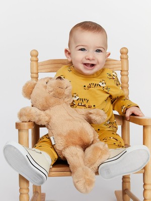 Lc Waikiki Yeni Sezon Bisiklet Yaka Baskılı Erkek Bebek Pijama Takımı
