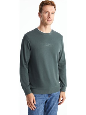 Lc Waikiki Yeni Sezon Bisiklet Yaka Uzun Kollu Baskılı Erkek Sweatshirt