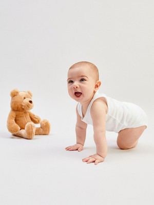 Lc Waikiki Yeni Sezon Bisiklet Yaka Basic Erkek Bebek Çıtçıtlı Bodysuit