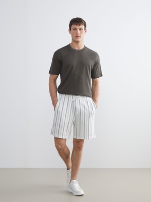 Lc Waikiki Yeni Sezon Standart Kalıp Çizgili Erkek Şort