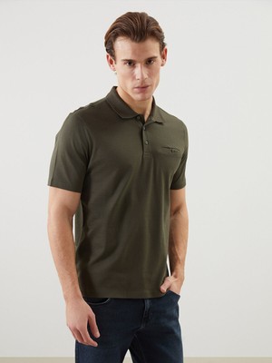 Lc Waikiki Yeni Sezon Polo Yaka Merserize Görünümlü Erkek Tişört