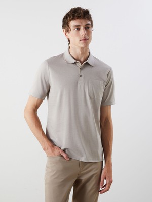 Lc Waikiki Yeni Sezon Polo Yaka Çizgili Merserize Görünümlü Erkek Tişört