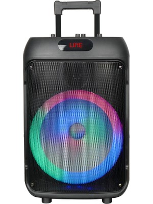 N7TH GD-1203 Dijital LED Göstergeli Fm Radyolu Mikrofonlu Rgb Tws 12 Inç Stereo Bass Kablosuz Karaok