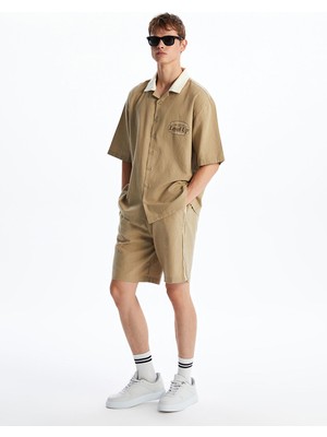 Lc Waikiki Yeni Sezon Rahat Kalıp Keten Görünümlü Erkek Şort