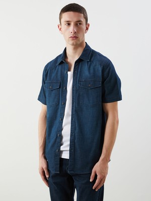 Lc Waikiki Yeni Sezon Regular Fit Kısa Kollu Erkek Jean Gömlek