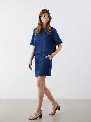 Lc Waikiki Yeni Sezon Standart Fit Mini Jean Etek