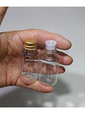 40 Adet Boş Şişe Tıpalı Gold Kapaklı Kolonya Şişesi Doldurulabilir Cep Plastik Parfüm Şişesi 30 ml