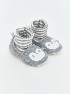 Lc Waikiki Yeni Sezon Penguen Figürlü Erkek Bebek Çoraplı Ev Ayakkabısı