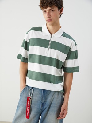 Lc Waikiki Yeni Sezon Polo Yaka Çizgili Erkek Tişört