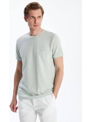 Lc Waikiki Yeni Sezon Bisiklet Yaka Merserize Baskılı Erkek Tişört