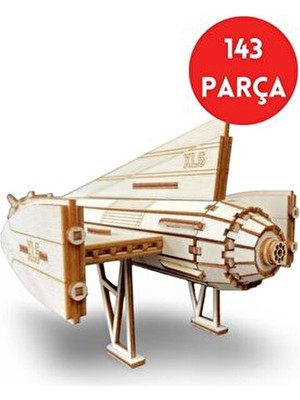 Fireball Xl5 Ahşap Uzay Gemisi Maketi - 143 Parça Gerry Anderson Temalı Ahşap Maket