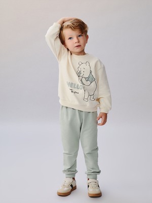 Lc Waikiki Yeni Sezon Winnie The Pooh Baskılı Erkek Bebek Sweatshirt ve Eşofman Alt 2'li