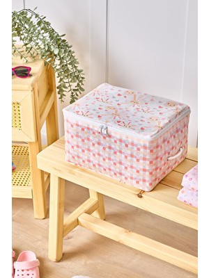 Little Sun Serisi Mini Hurç - Fermuarlı Çocuk Odası Düzenleme Kumaş Saklama Organizer 30X22X18CM