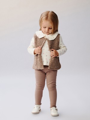 Lc Waikiki Yeni Sezon Kız Bebek Bluz, Yelek ve Tayt 3'lü