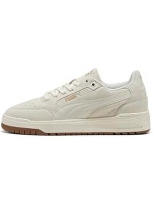 Puma Shuffle Downtown Sd Unisex Sneaker Krem Tekstil Düz Taban Bağcıklı Tasarım