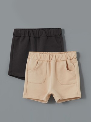 Lc Waikiki Yeni Sezon Beli Lastikli Basic Erkek Bebek Şort 2'li